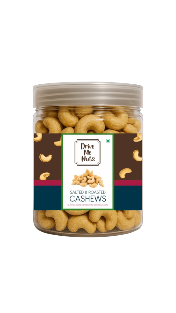 All-Natural Salted & Roasted Cashews-250gm