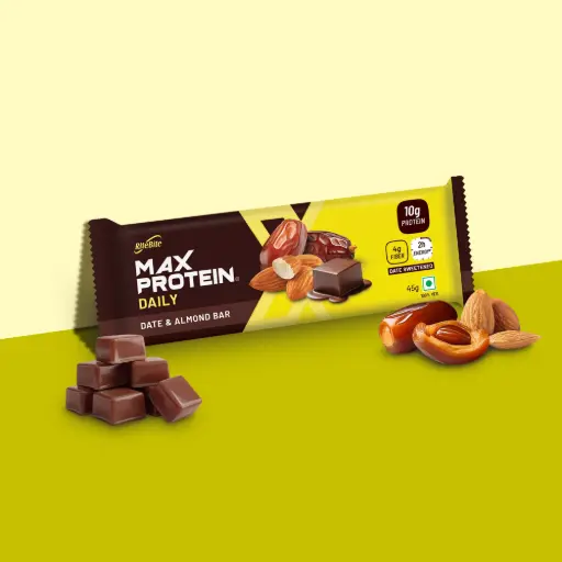 Max Protein Daily Date & Almond Bar, 10g Protein
